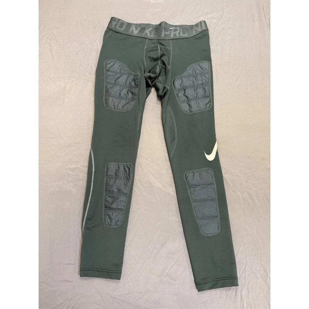 Nike Pro Hyperwarm Mens 2XL Compression Tights Insulated‎ Green 810383-364